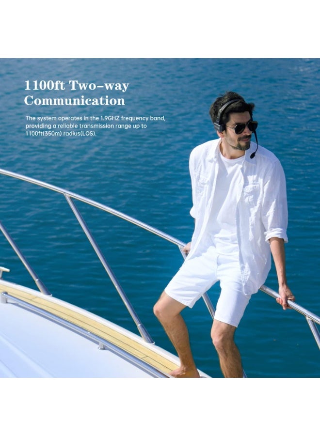 هولي لاند نظام الاتصال اللاسلكي Hollyland Solidcom C1 4S مع سماعات أذن مفردة للتواصل الجماعي لأربعة أشخاص مع سماعة رئيسية و3 سماعات بعيدة وميكروفون مدى طويل 1100 قدم للإنتاج التلفزيوني والسينمائي والدرون والكنائس - Image 5